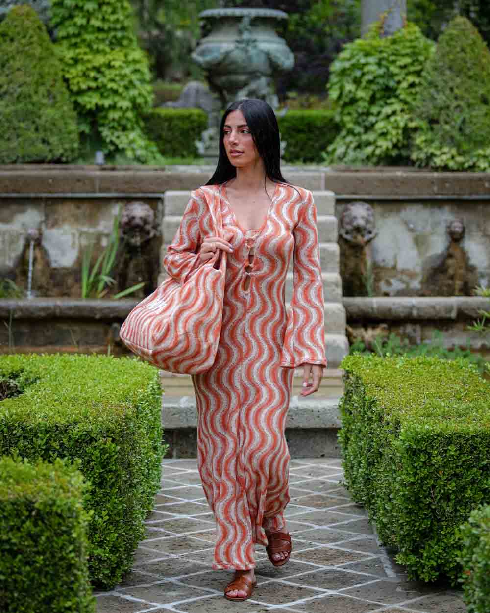 Abito lungo Cotazur in maglia