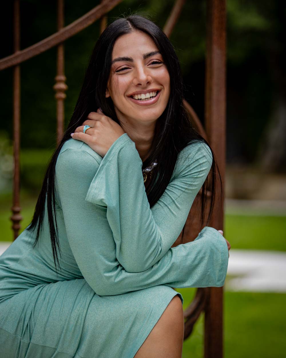 Abito lungo lurex cotazur