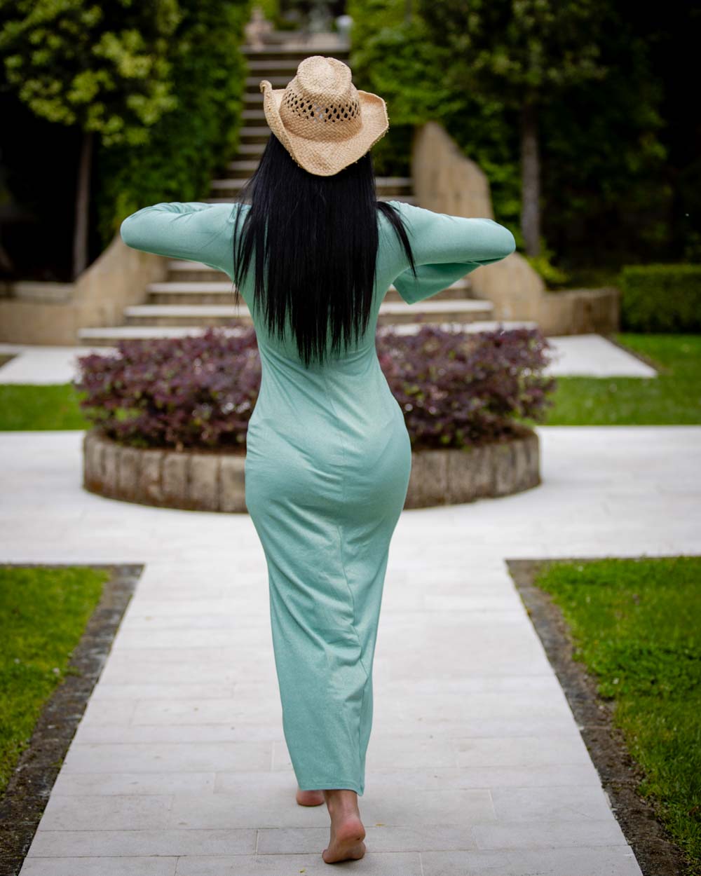 Abito lungo lurex cotazur