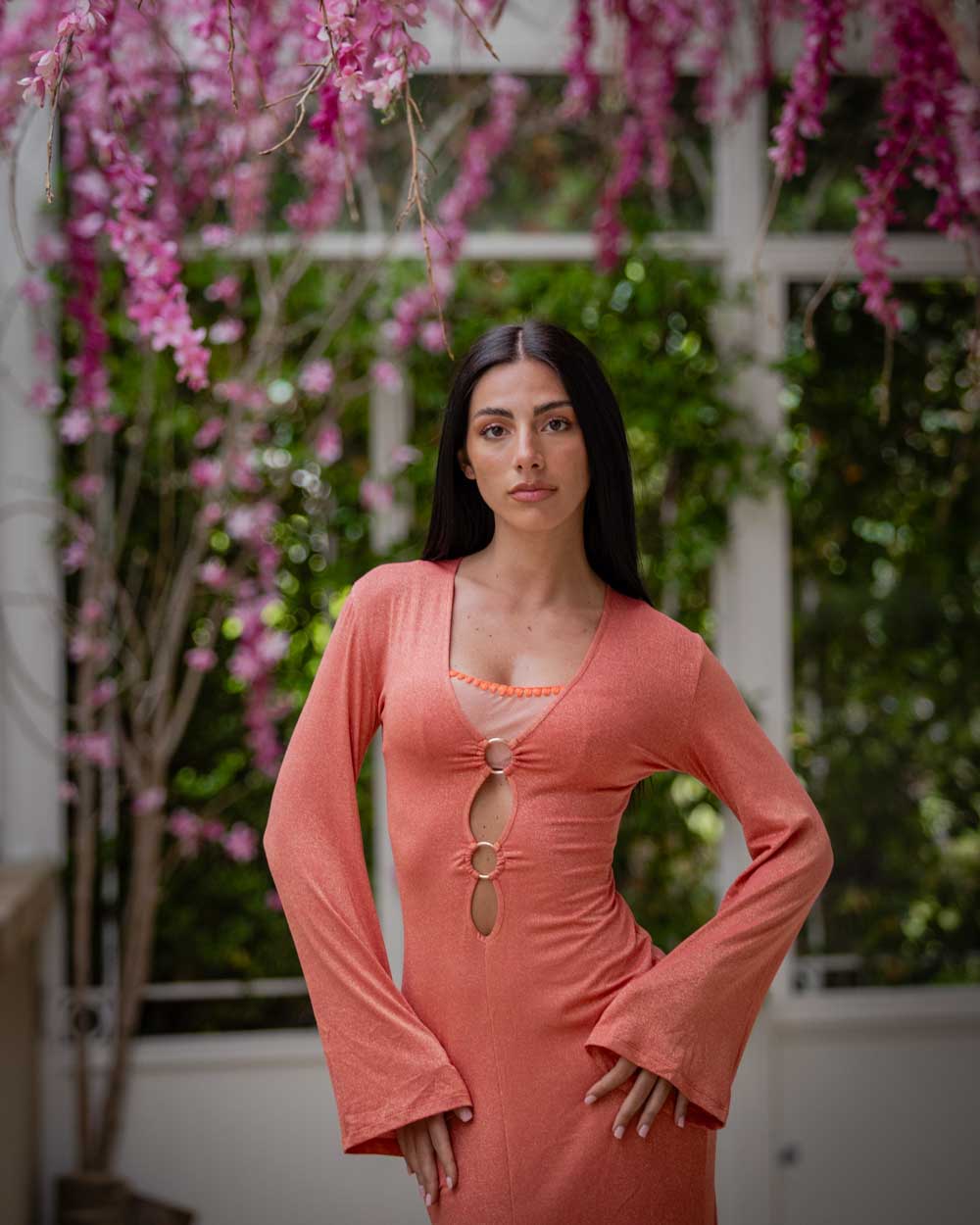 Abito lungo lurex cotazur