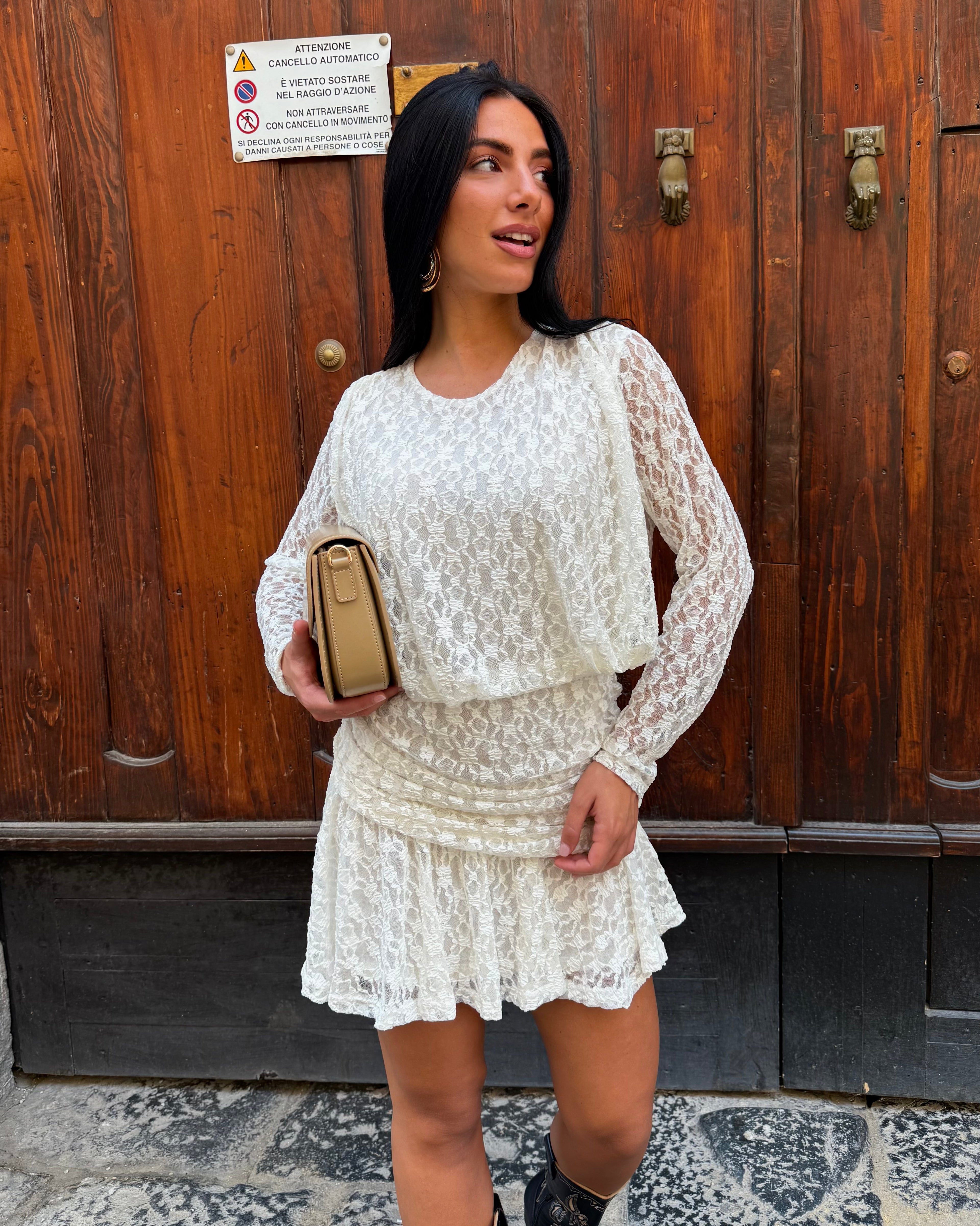 Abito pizzo bianco