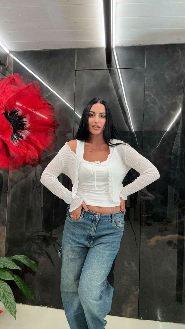 Cardigan Filo Bianco - THE SECRET LOFT