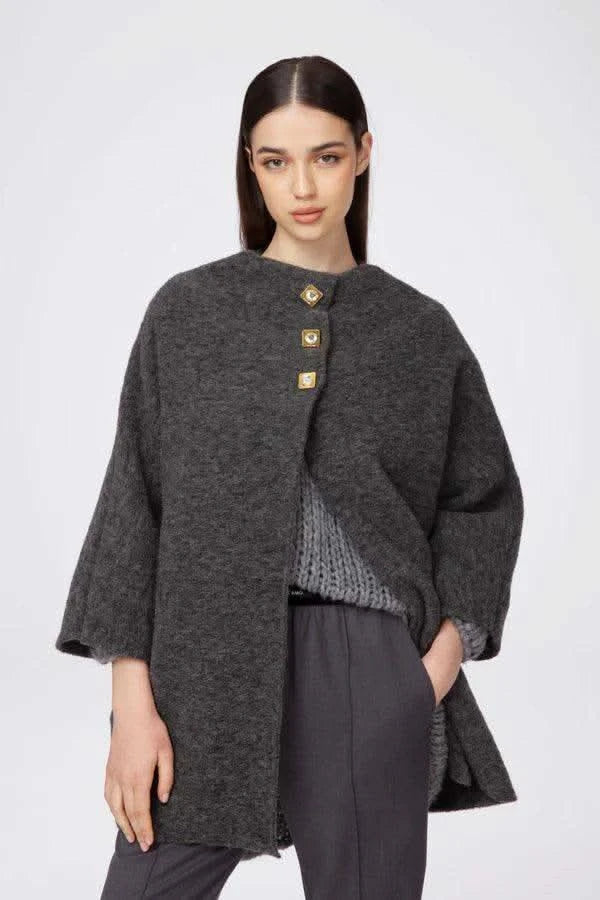 Cappotto con catena ODI ET AMO GREY - THE SECRET LOFT