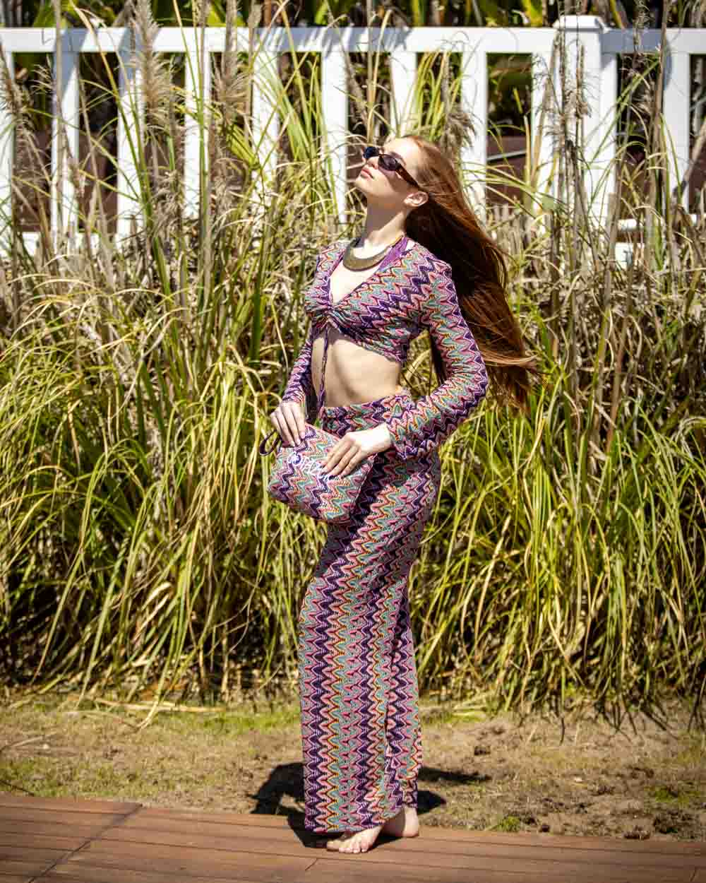 Crop top cotazur zig zag