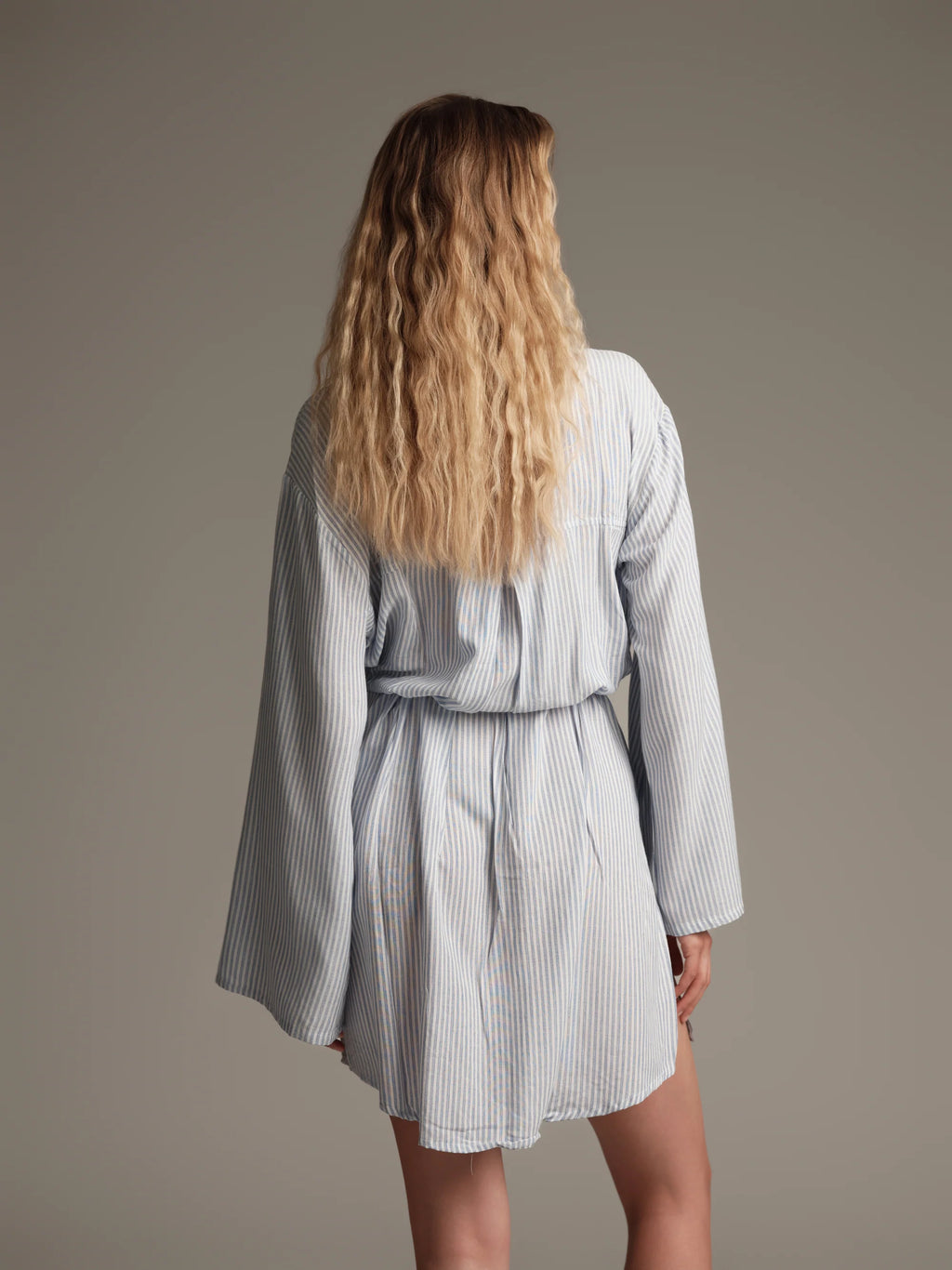 Abito camicia righe cot azur