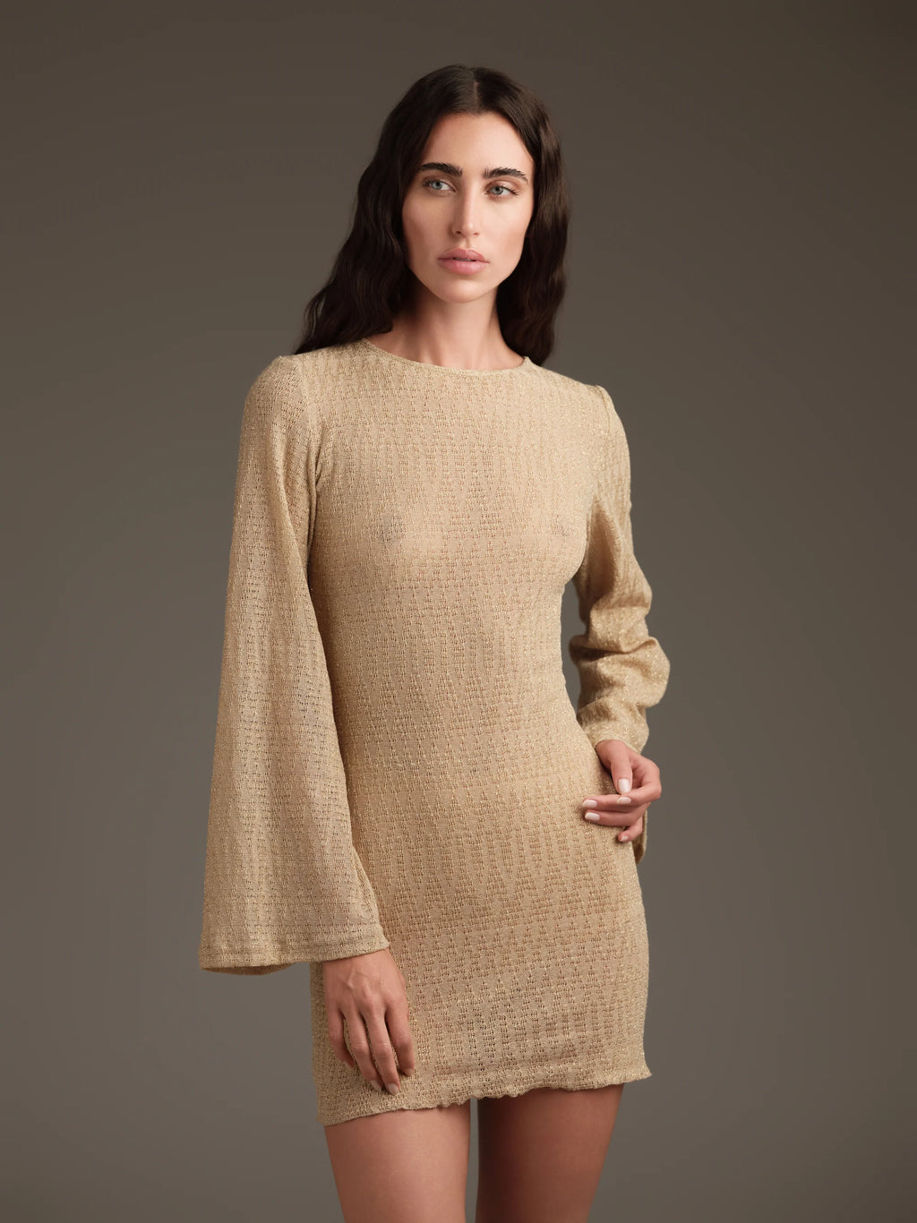 Abito cot azur in maglia