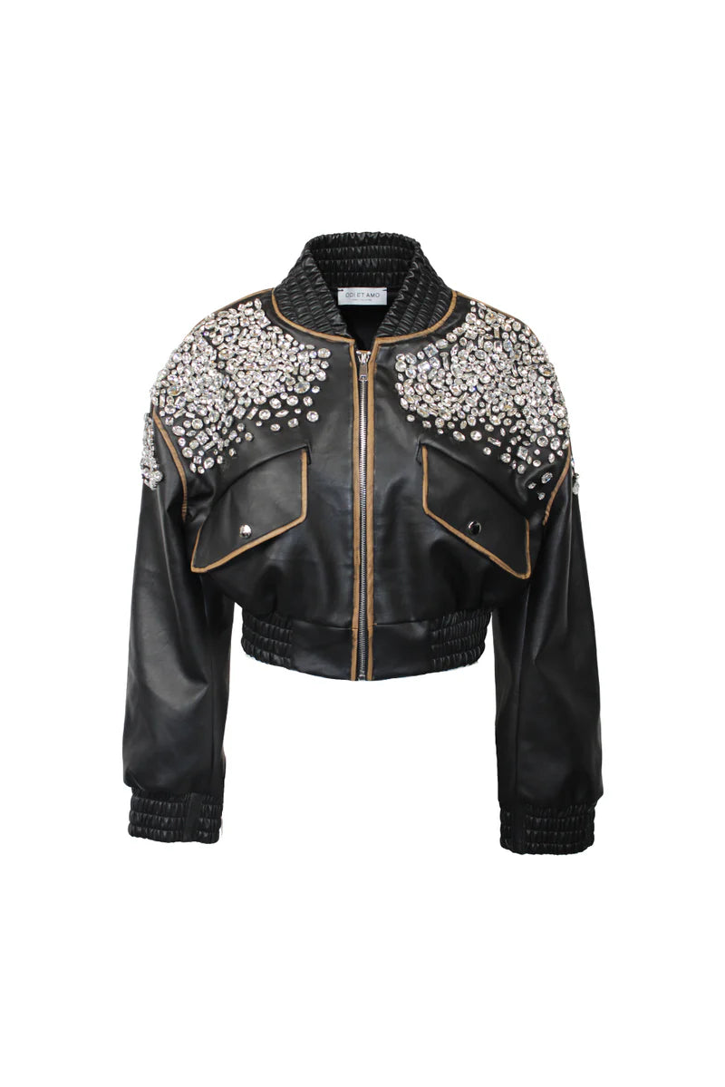 Bomber strass odi et amo