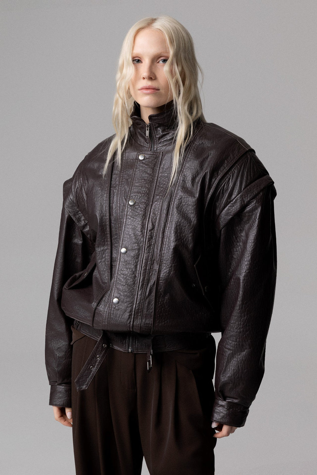 Bomber rimovibile marrone odi et amo