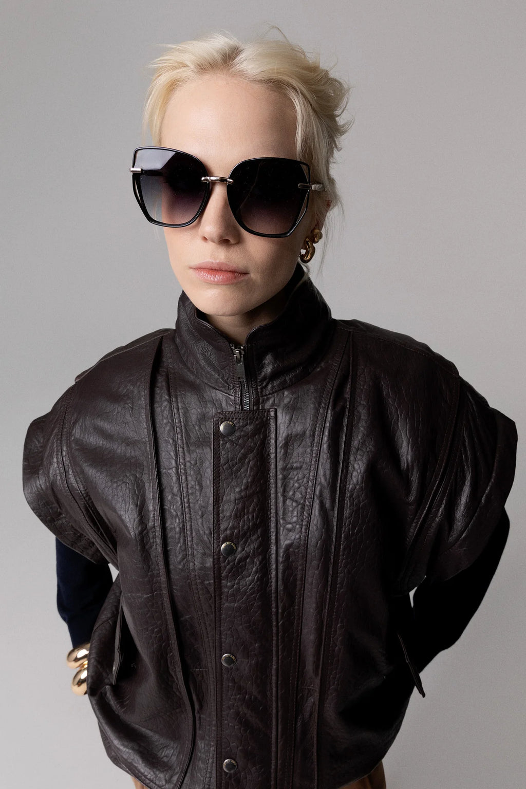 Bomber rimovibile marrone odi et amo