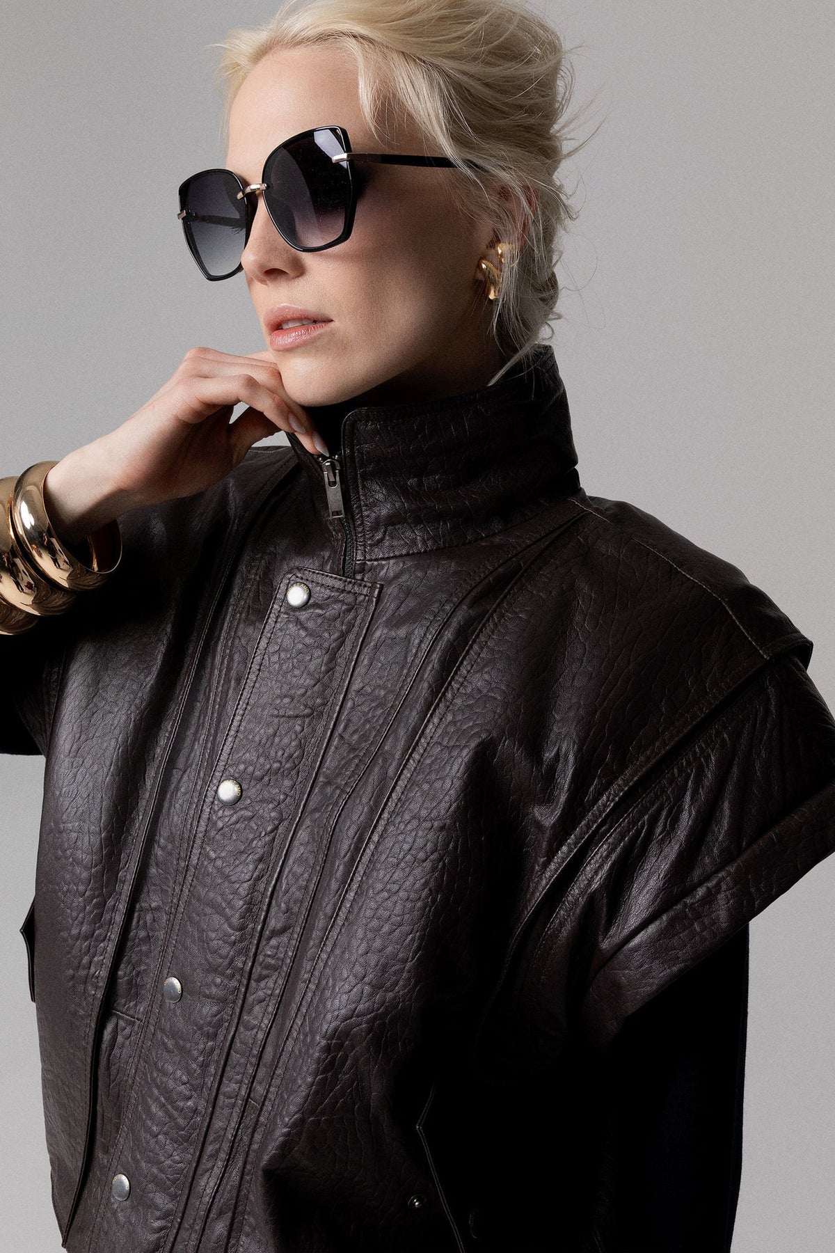 Bomber rimovibile marrone odi et amo