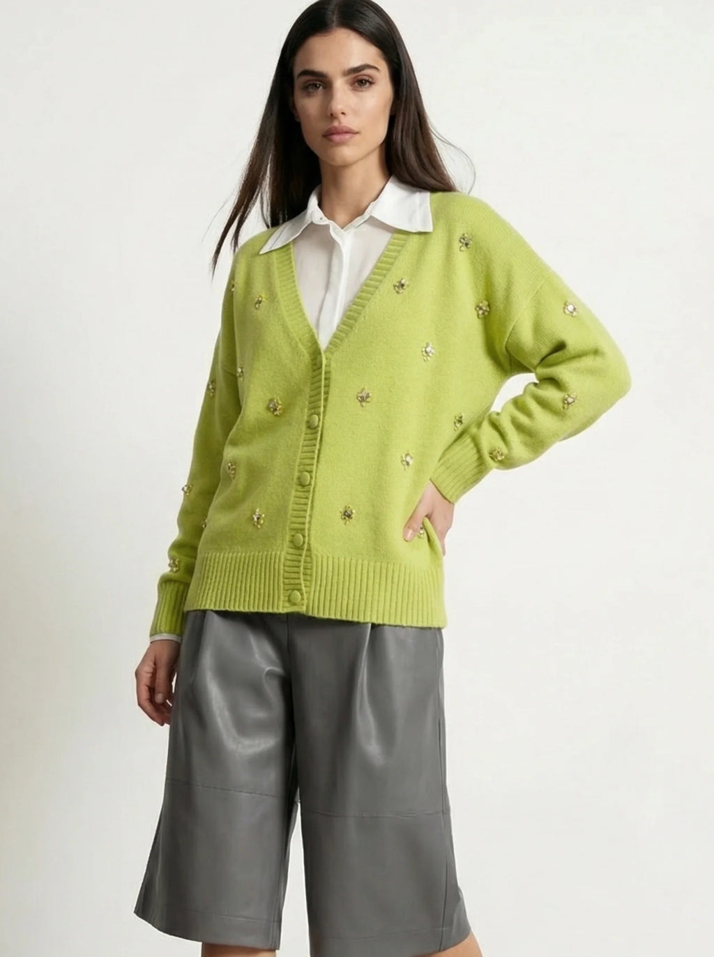 Cardigan jijil verde