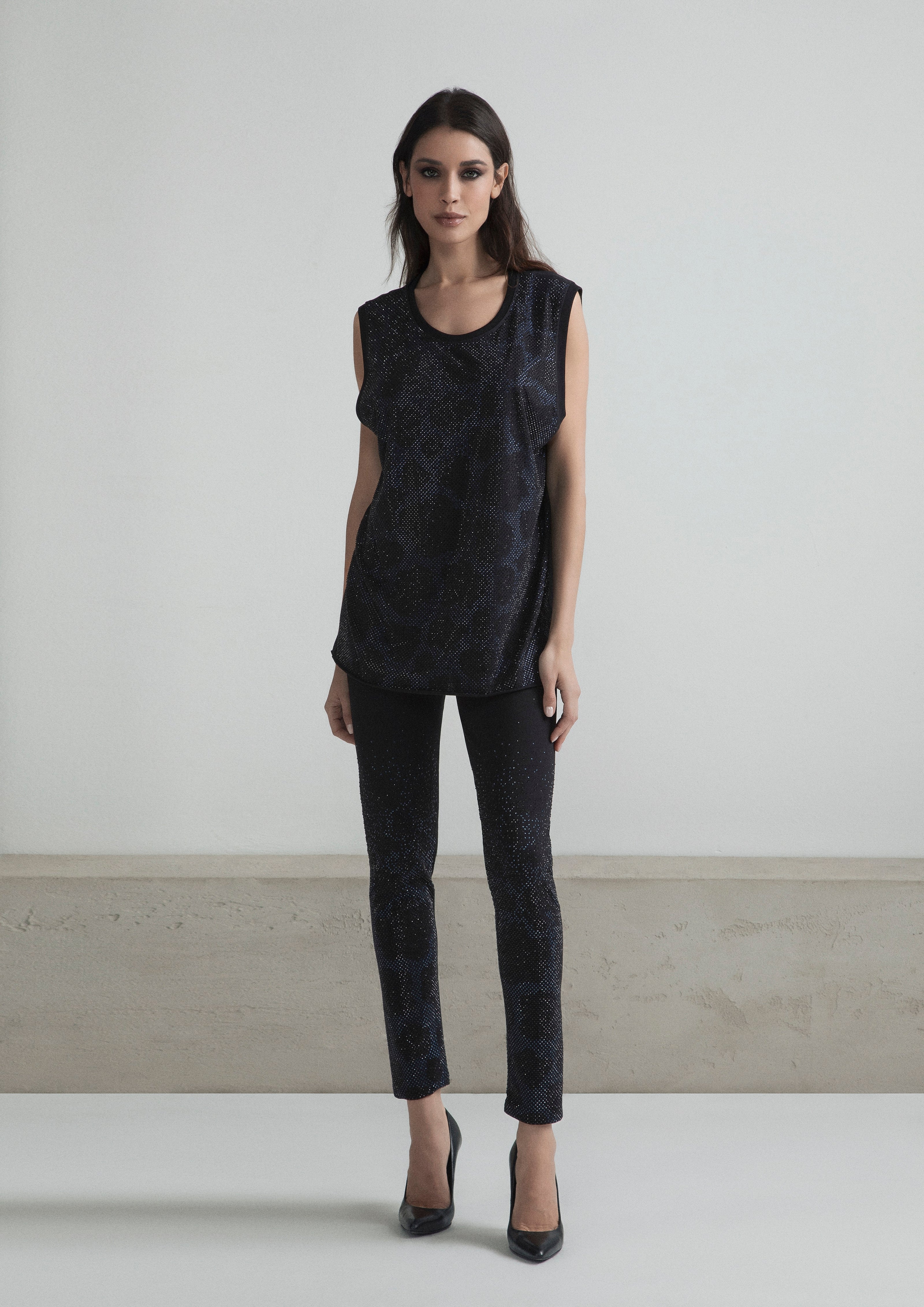 Pantalone leggings cristalli