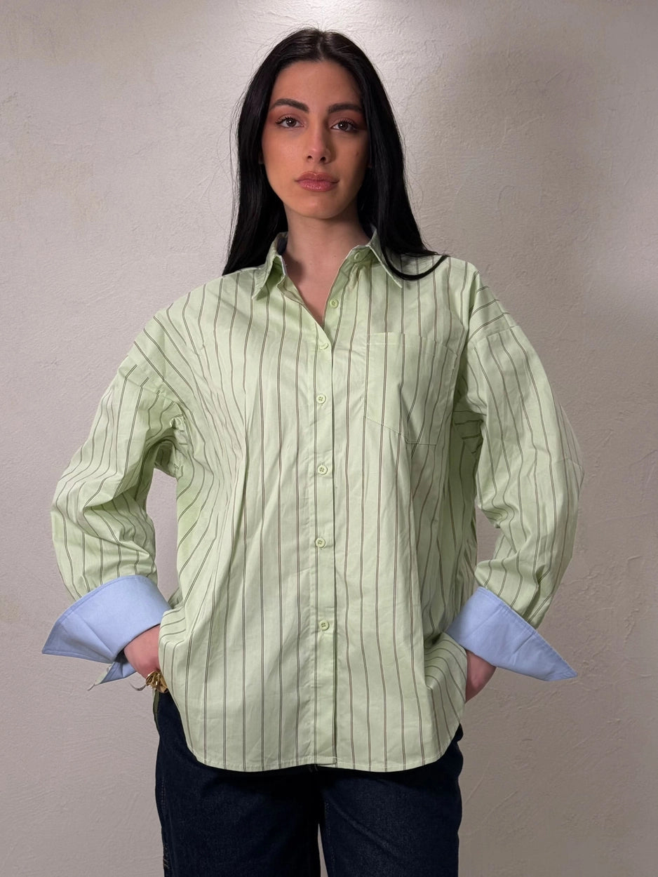 Camicia verde righe - THE SECRET LOFT