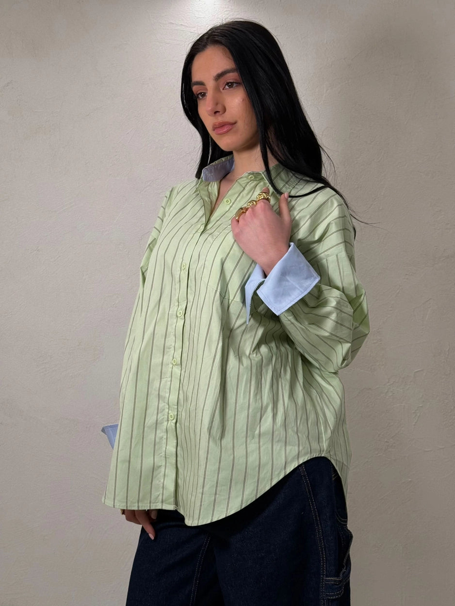 Camicia verde righe - THE SECRET LOFT