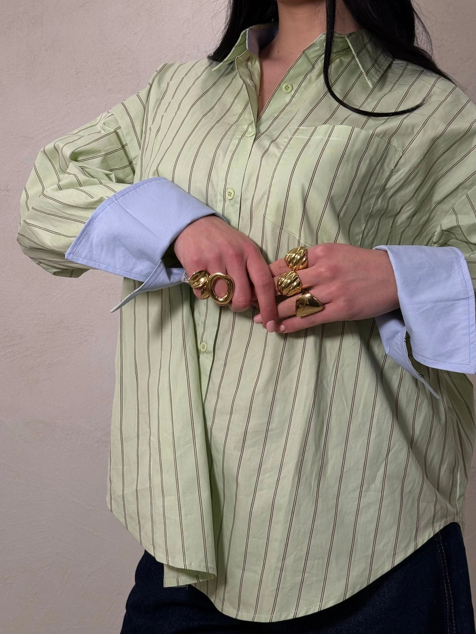 Camicia verde righe - THE SECRET LOFT