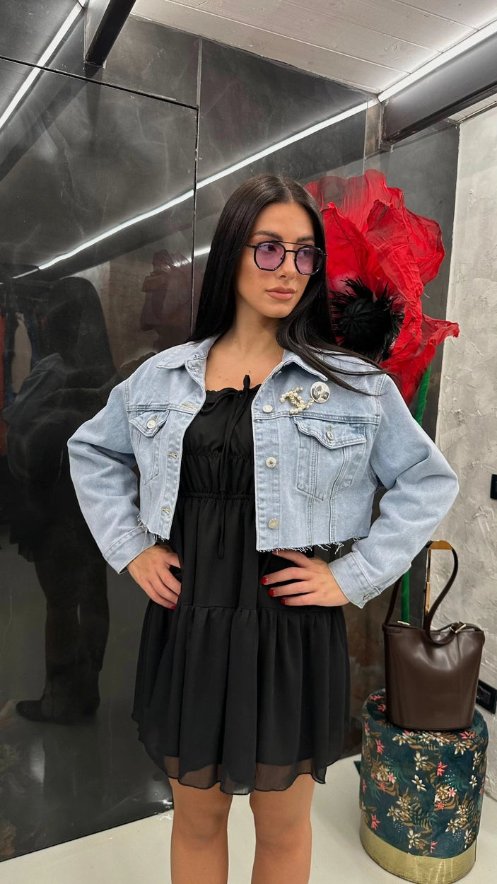 Giacca Crop Jeans - THE SECRET LOFT
