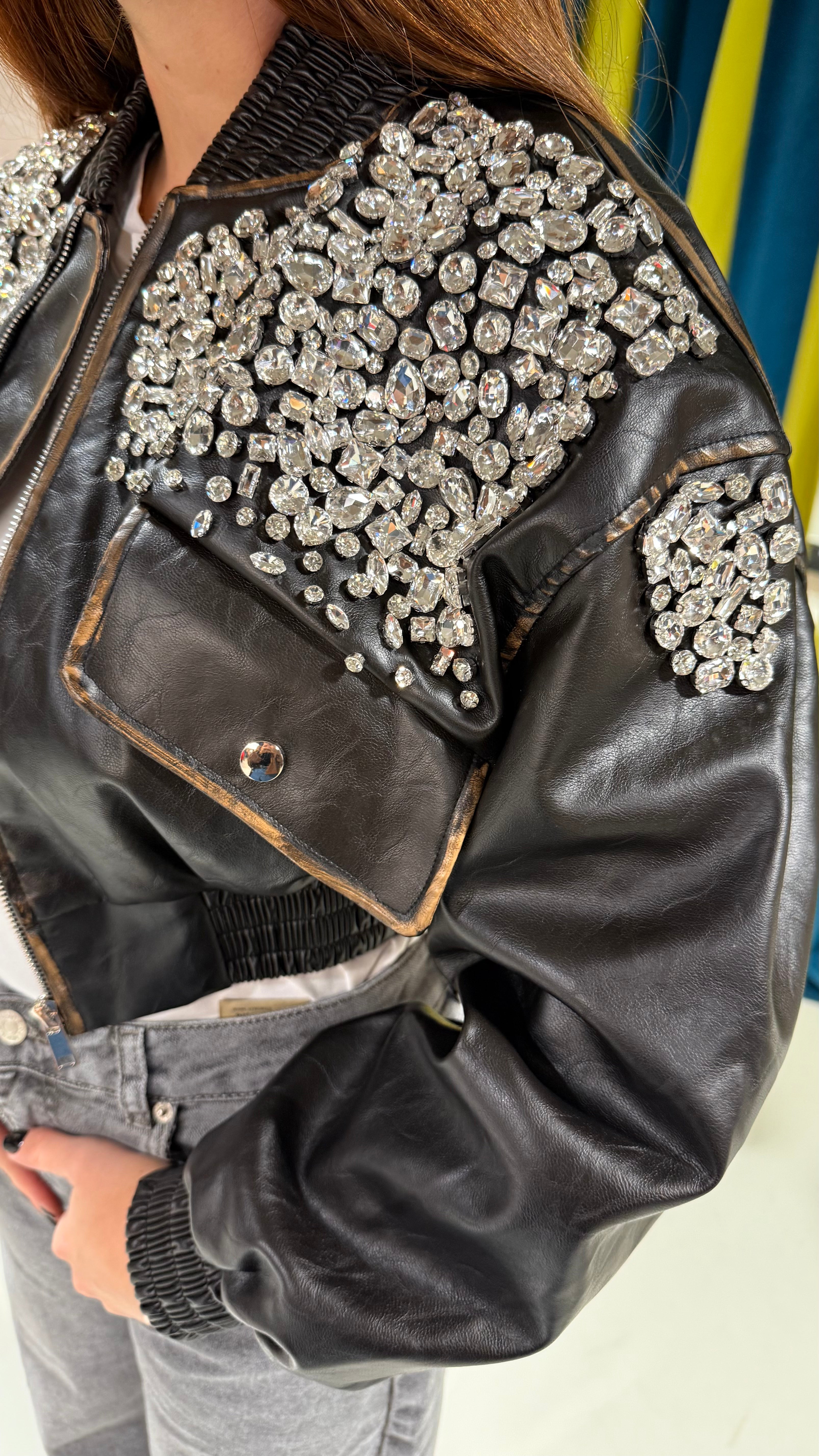 Bomber strass odi et amo
