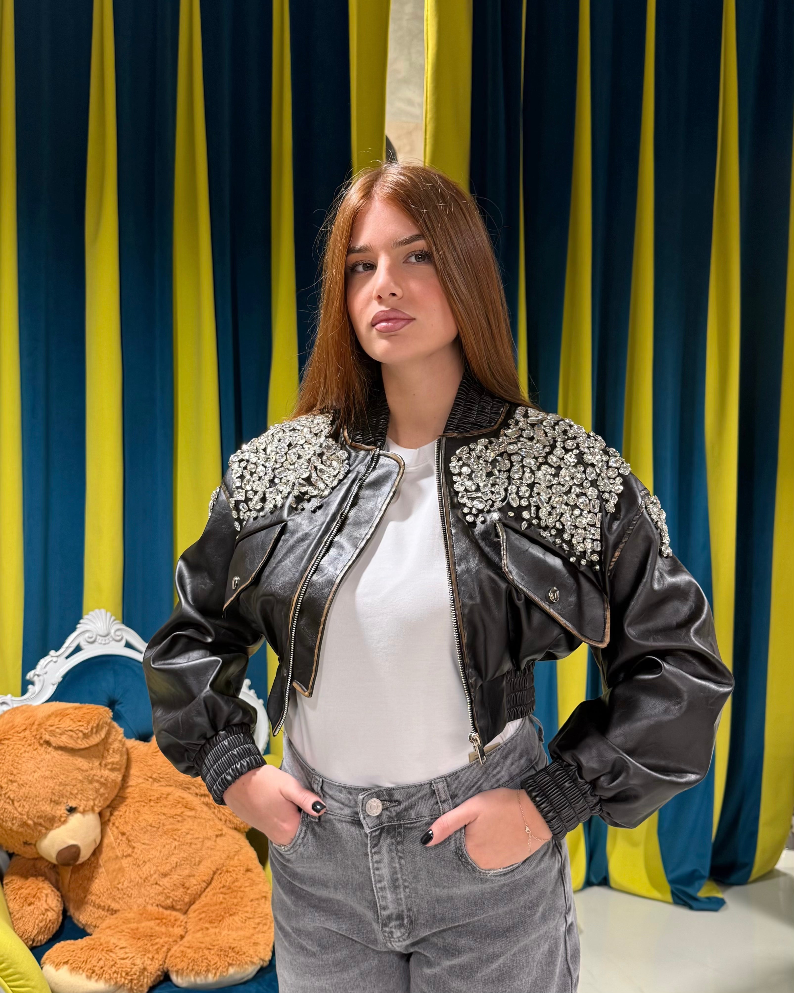 Bomber strass odi et amo
