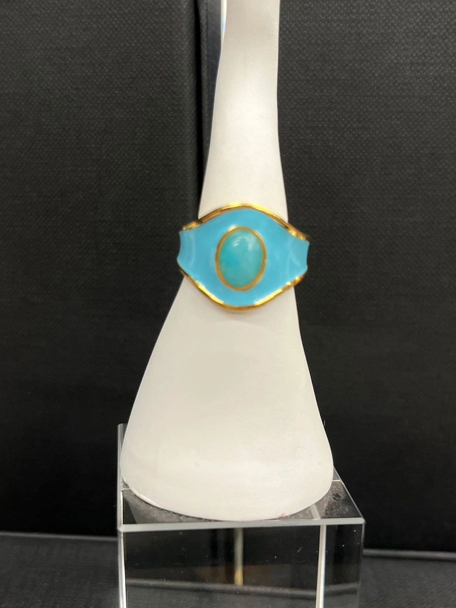 Anello con pietra ovale - THE SECRET LOFT