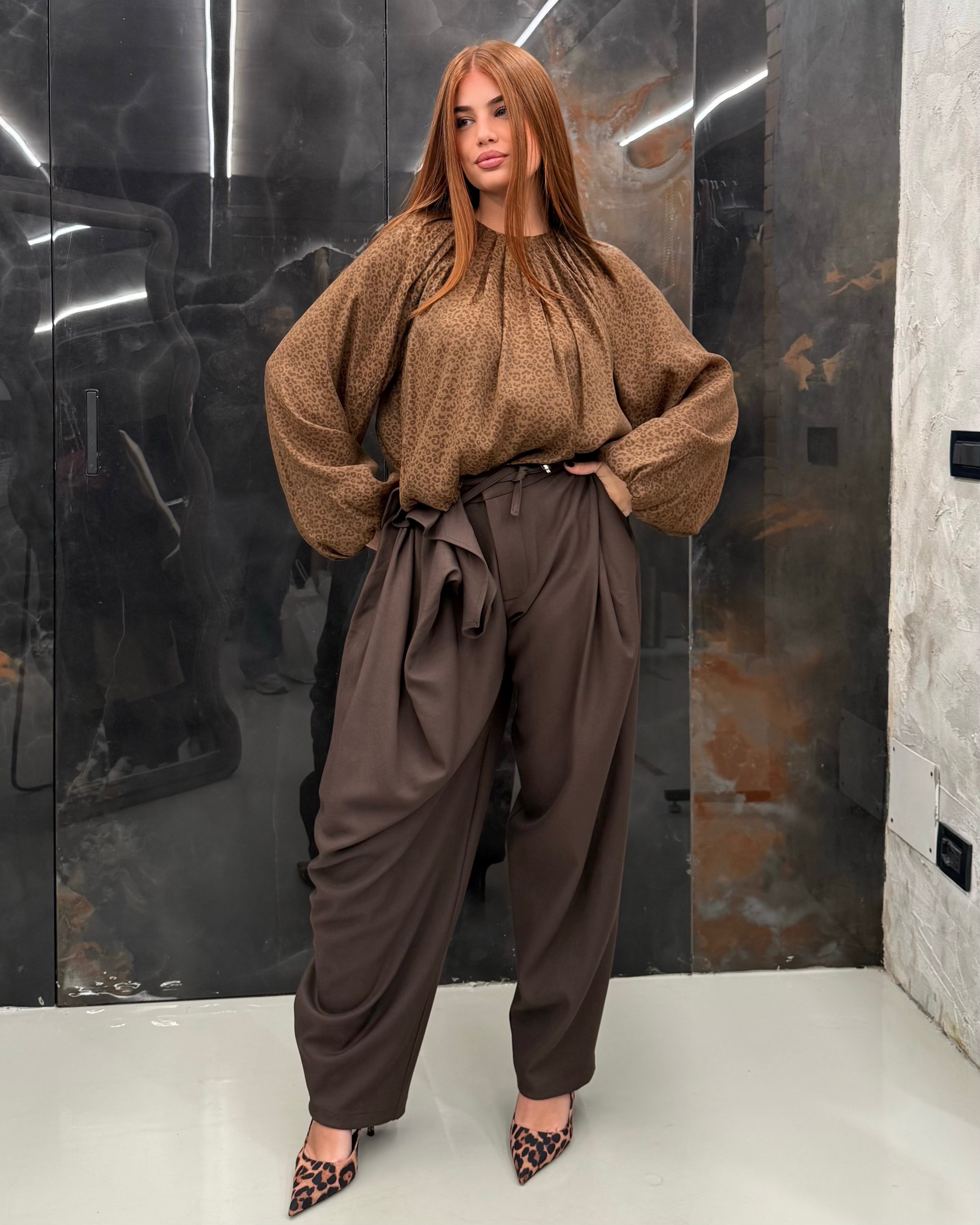 Pantalone Eleh marrone