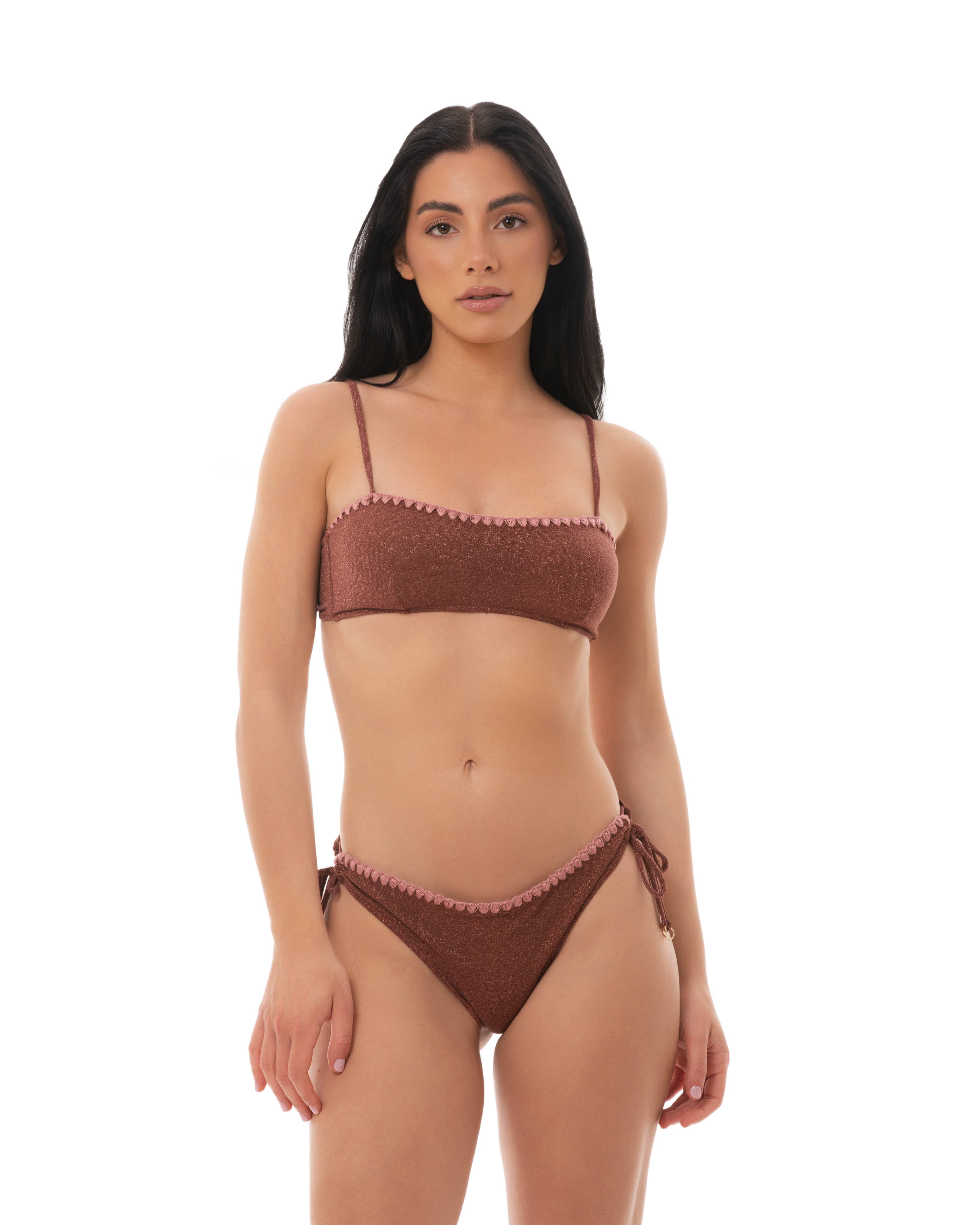 Bikini lurex cot azur