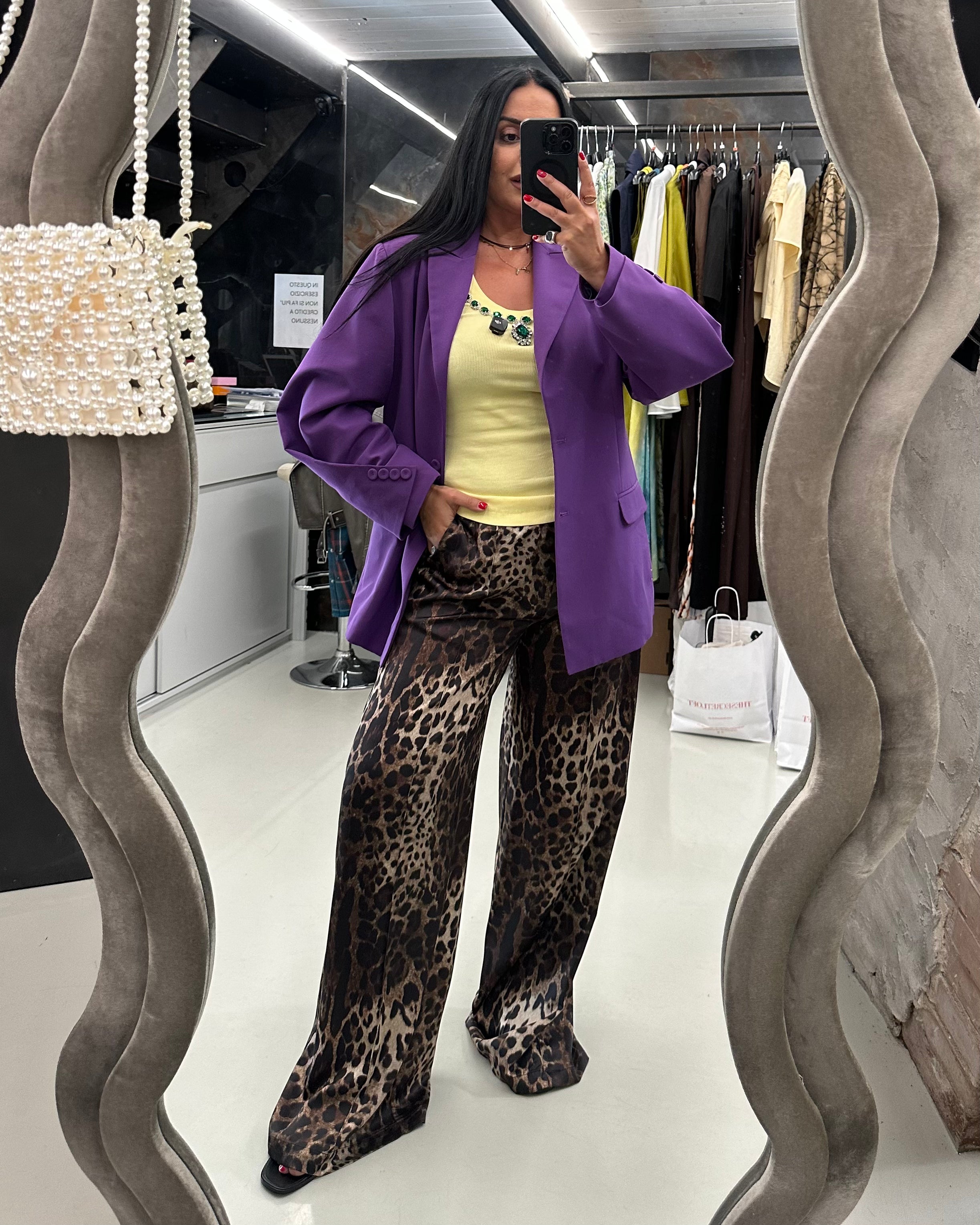 Pantalone maculato iconic odi et amo