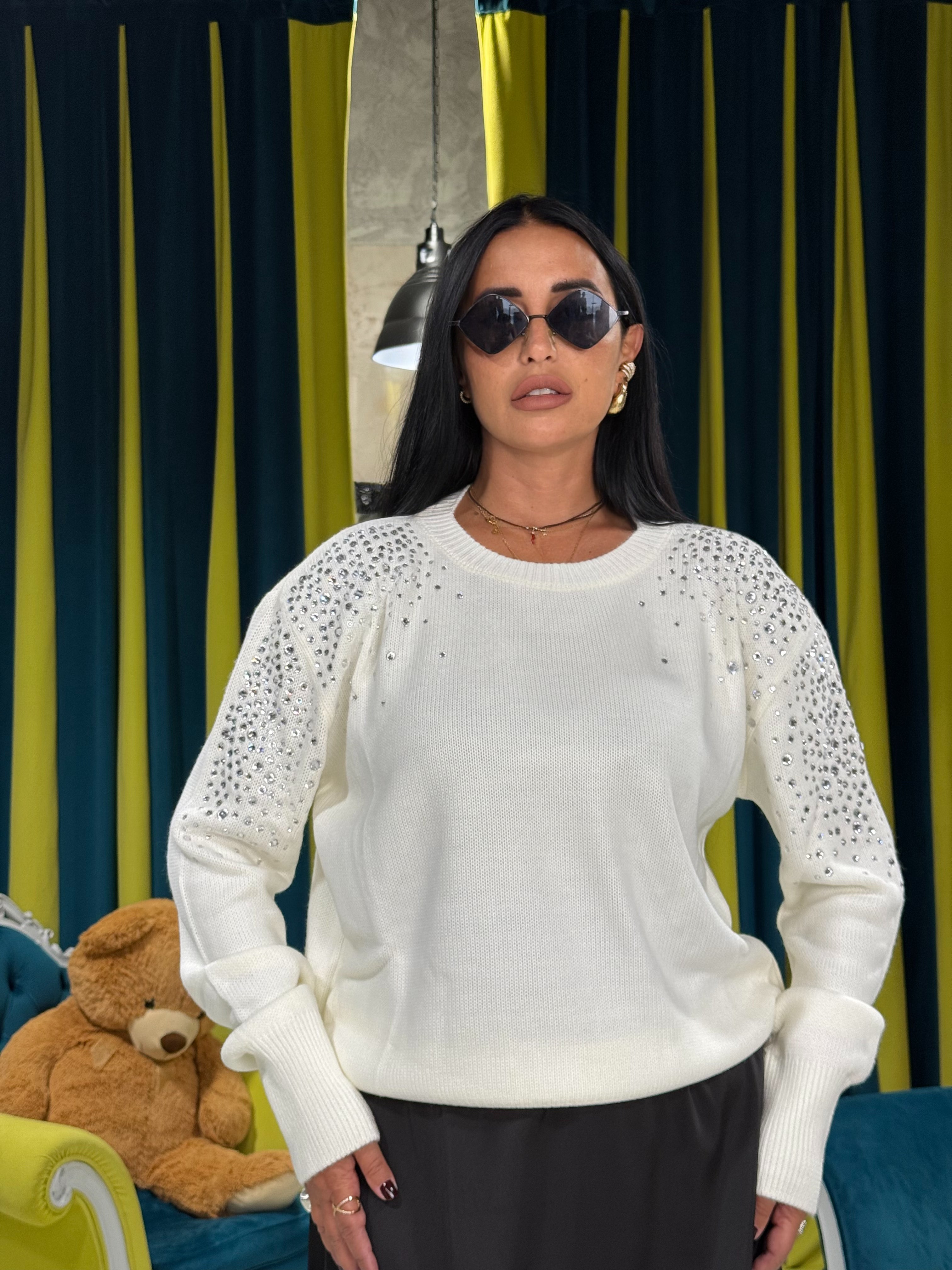 Maglia cristalli odi et amo