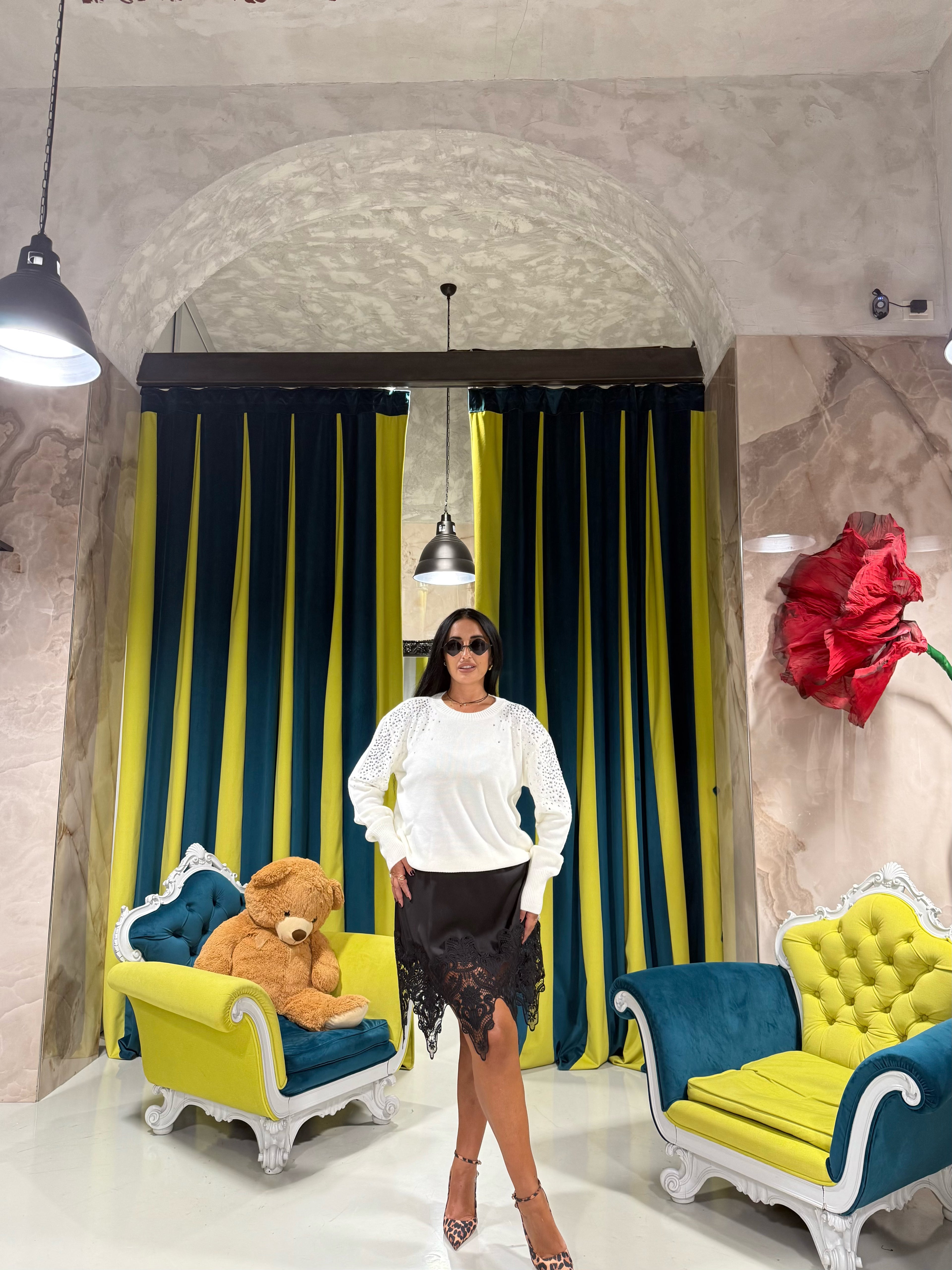 Maglia cristalli odi et amo