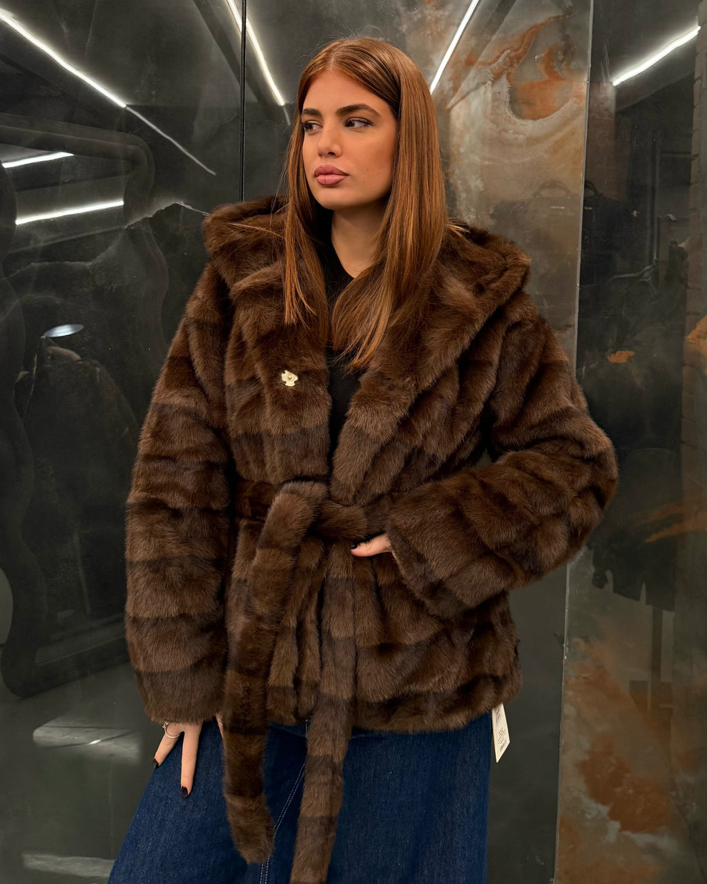 Pelliccia ecologica clara