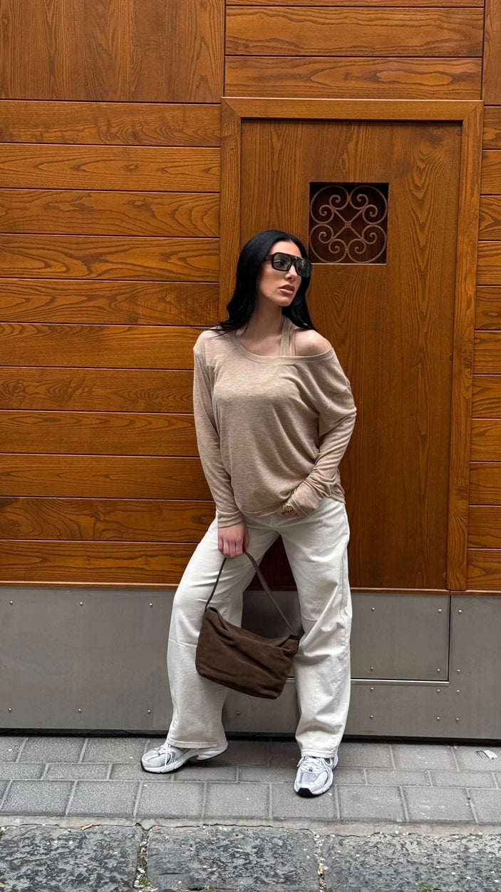 Jeans ballon beige - THE SECRET LOFT