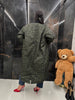 Piumino lungo double face verde militare - THE SECRET LOFT