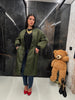 Piumino lungo double face verde militare - THE SECRET LOFT