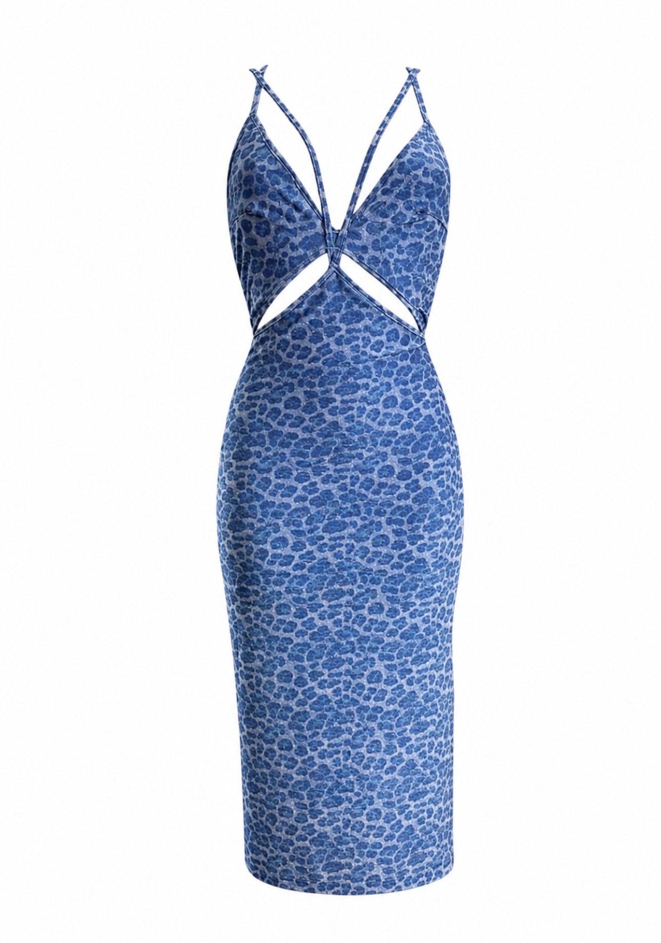 Abito cut out cot Azur