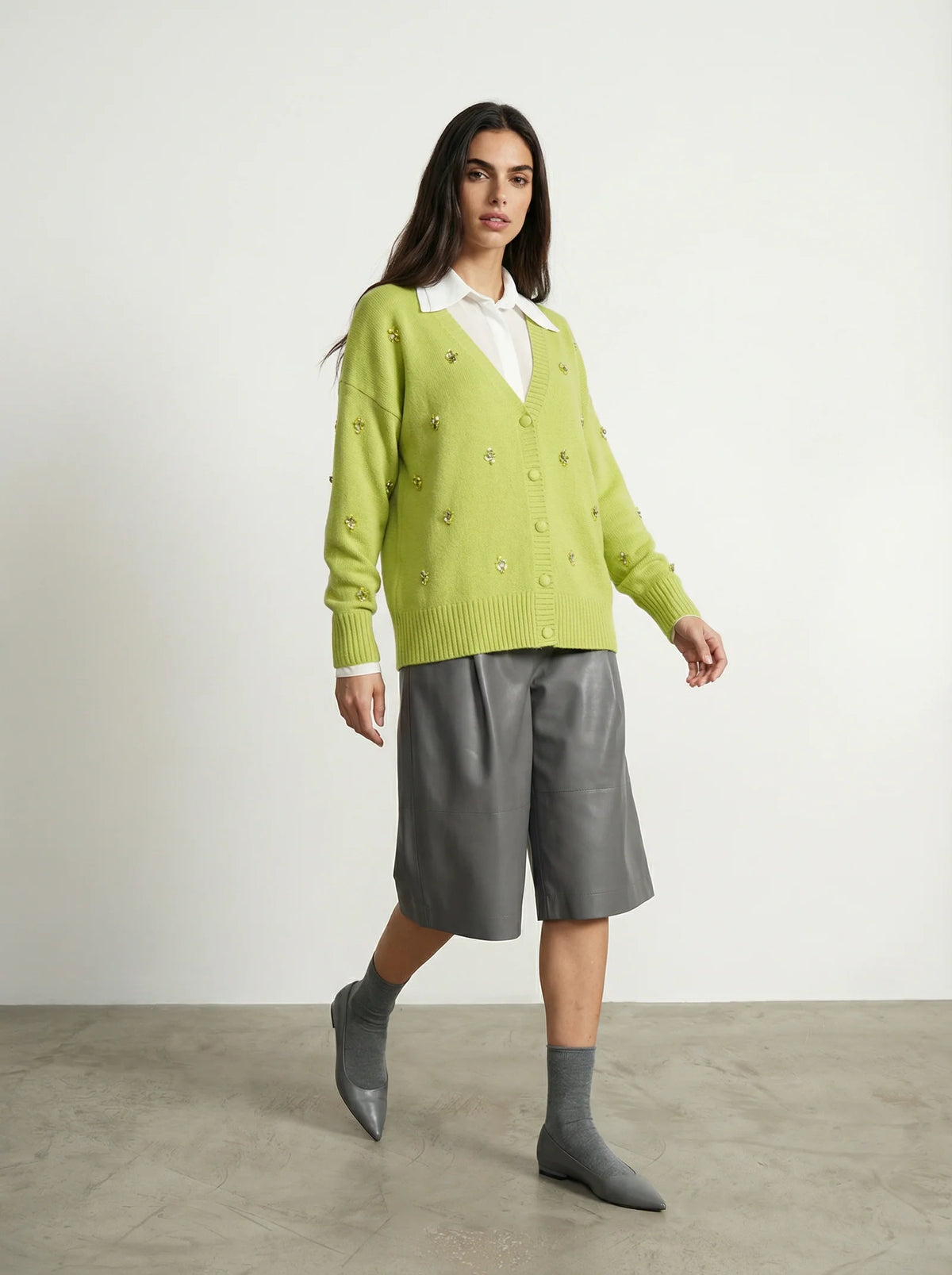 Cardigan jijil verde