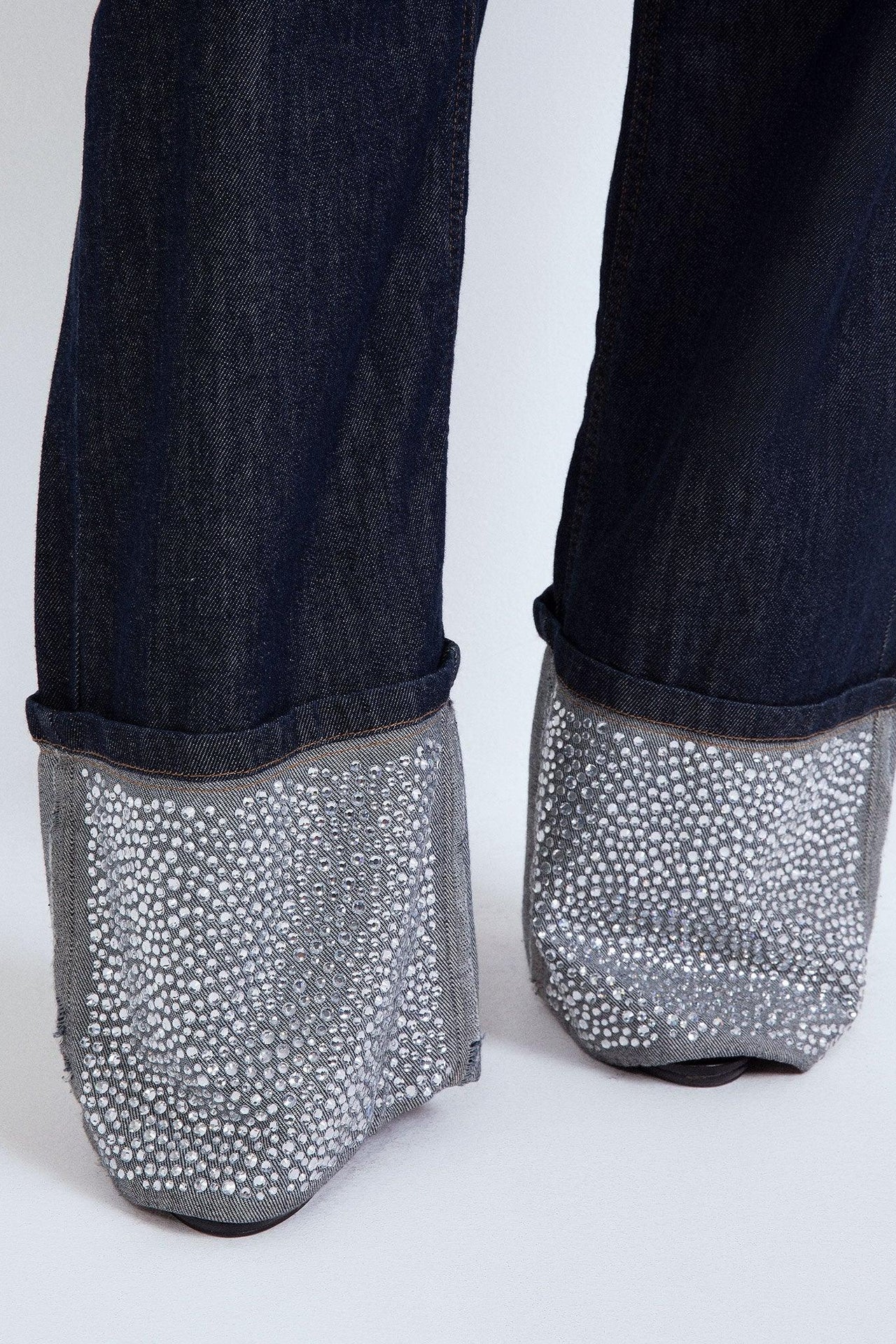 Jeans strass odi et amo