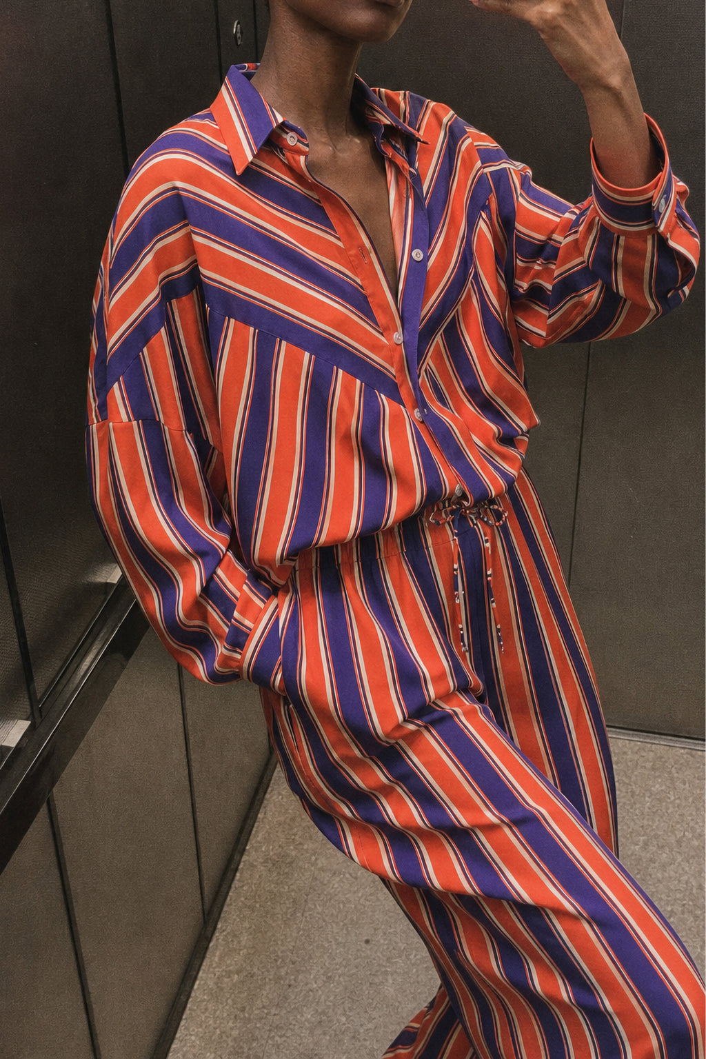 Camicia righe color