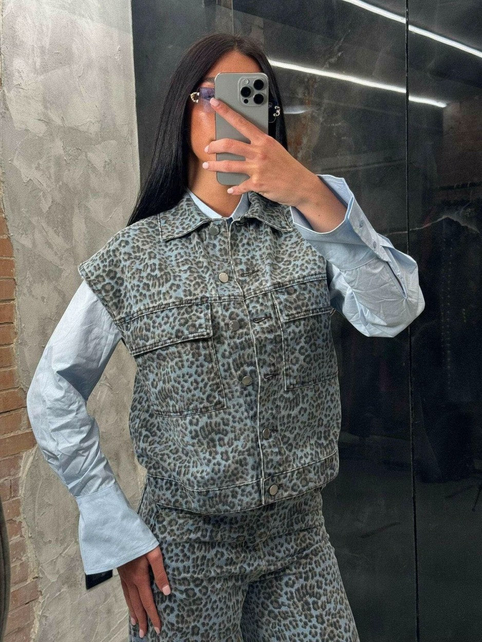 Gilet camo blu - gilet - THE SECRET LOFT