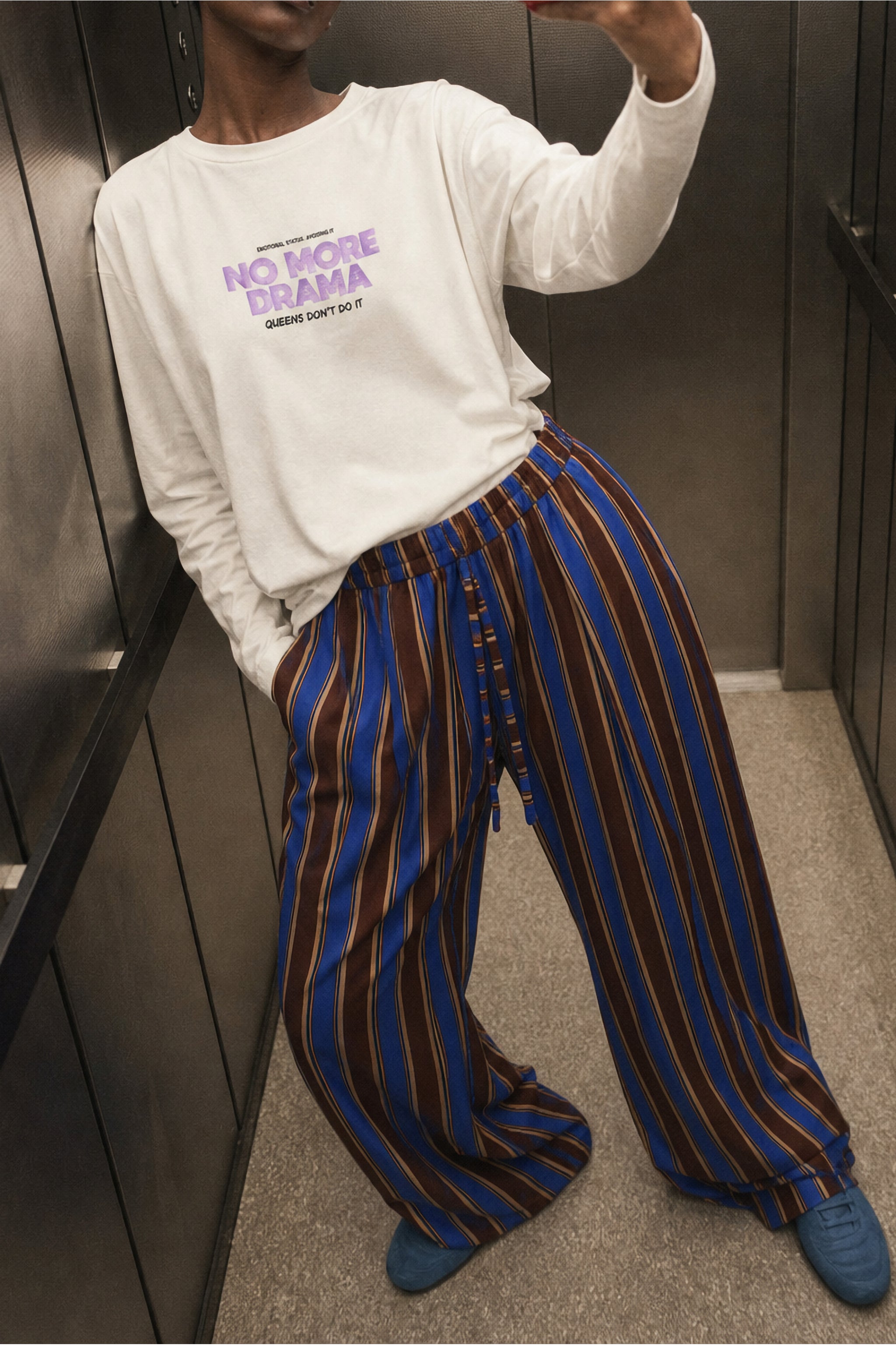 Pantalone righe color