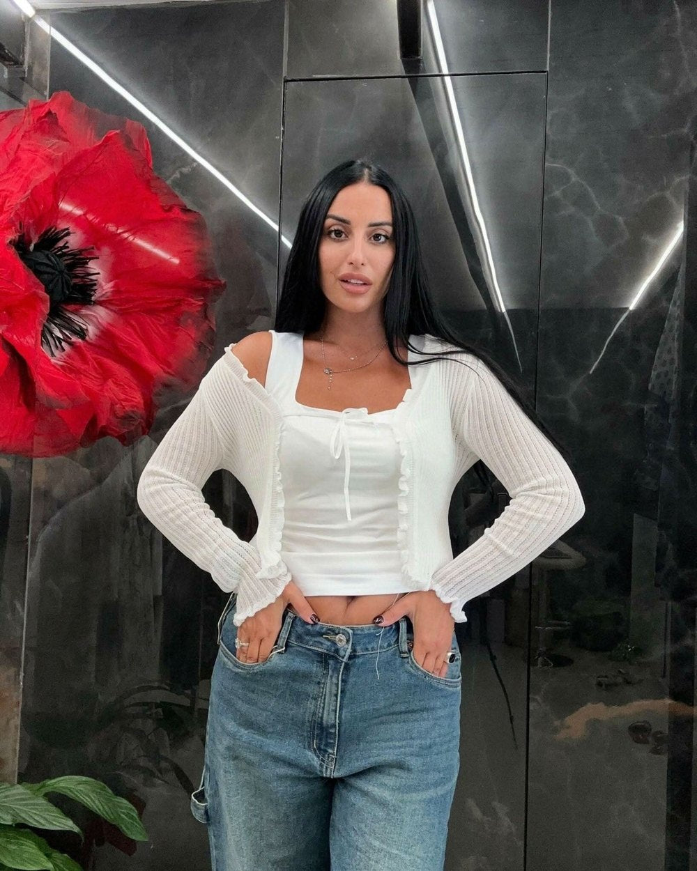 Cardigan Filo Bianco - THE SECRET LOFT