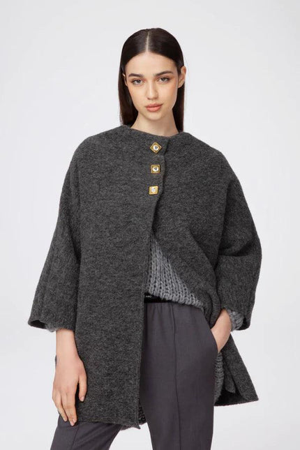 Cappotto con catena ODI ET AMO GREY - THE SECRET LOFT