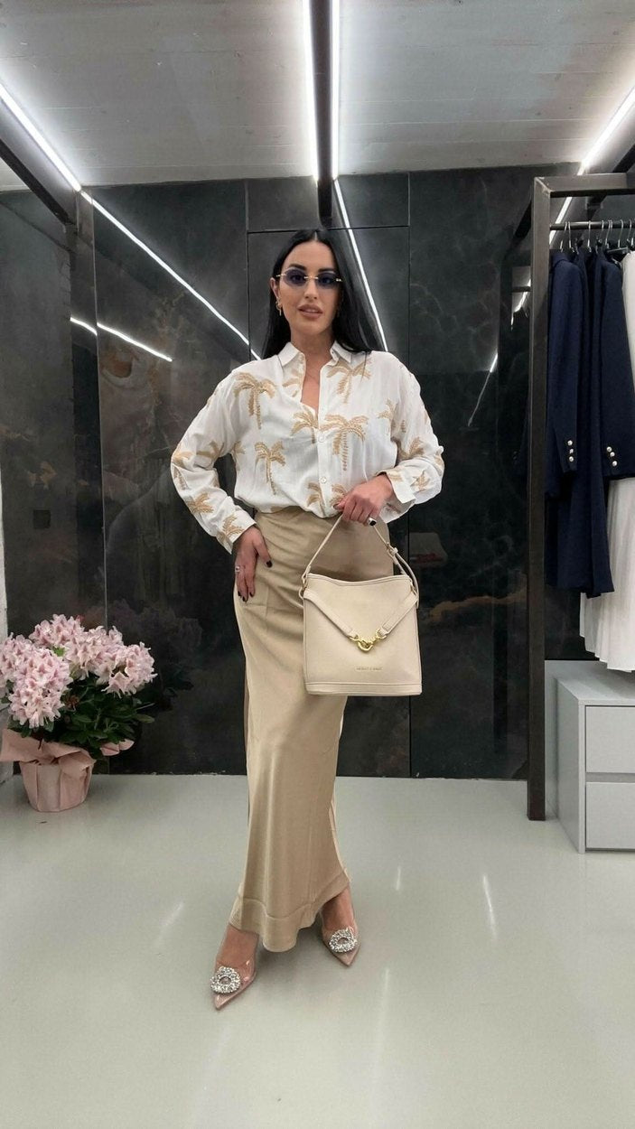 Gonna Satin Beige - THE SECRET LOFT