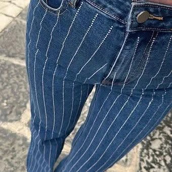 Jeans "Eleh" cascata strass - THE SECRET LOFT